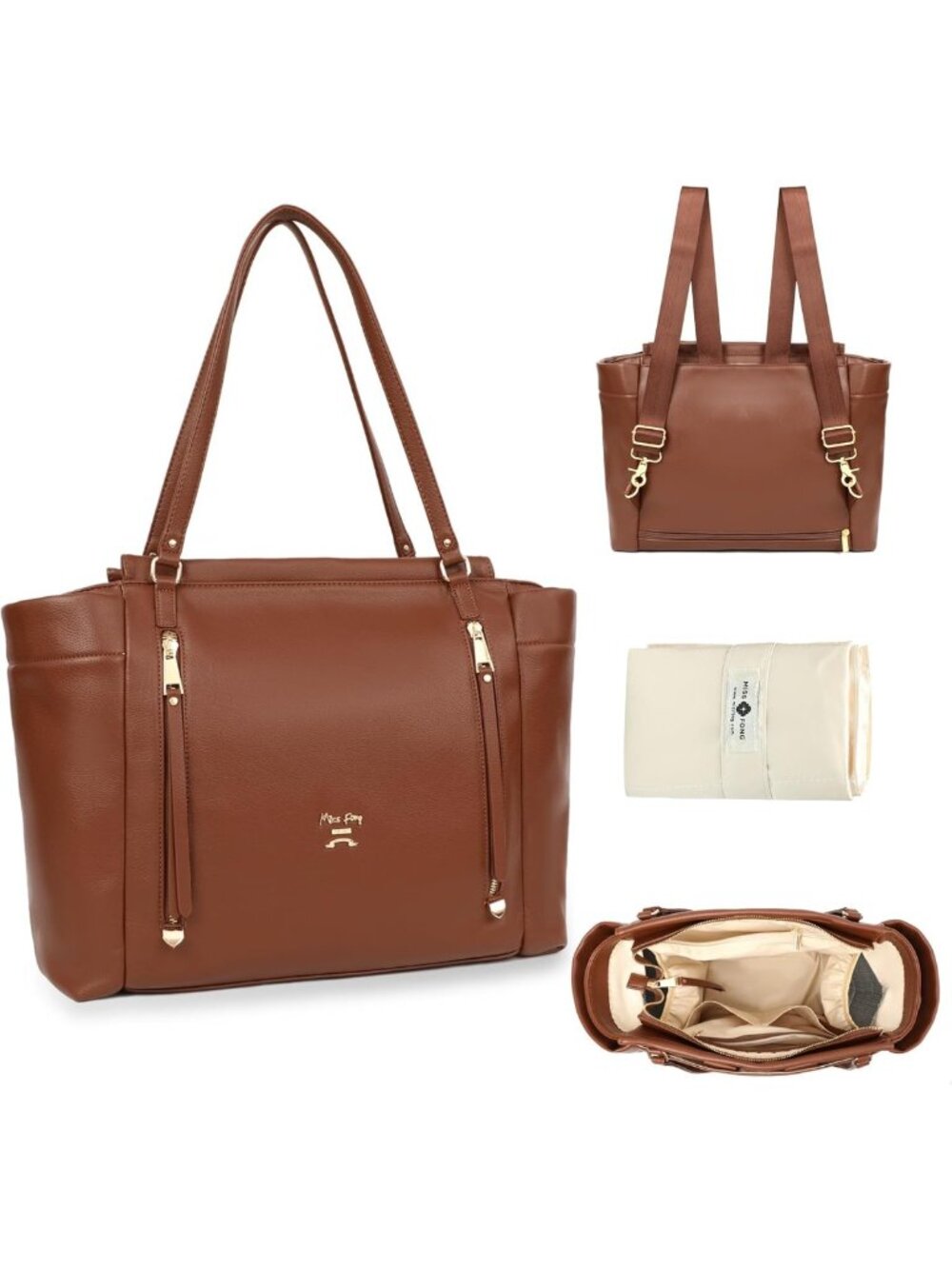 Stylish Convertible Diaper Tote Bag | Multi-Functional Mommy Hospital Bag